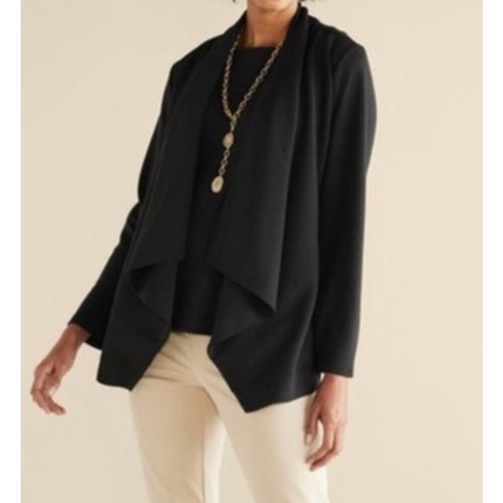 Soft Surroundings Ceri Knit Open Front Cardigan Jacket US Womens S New